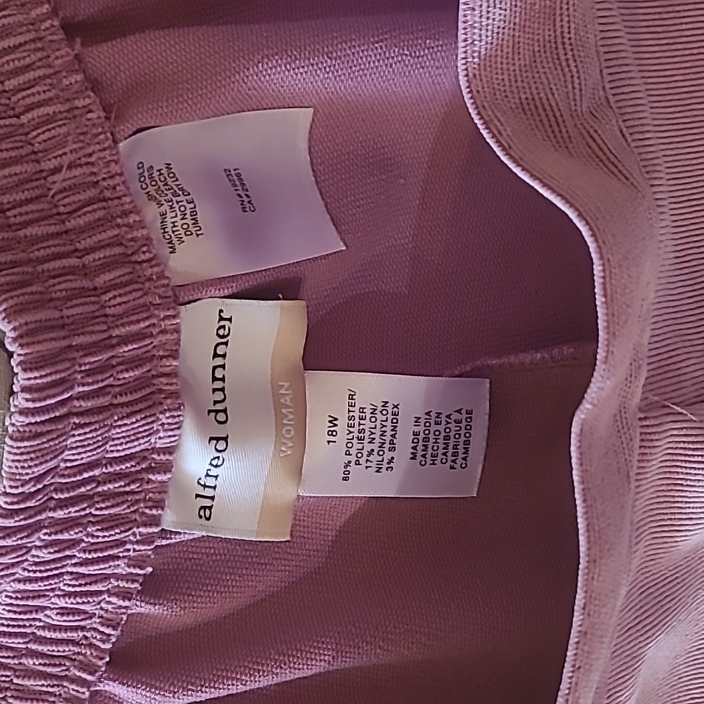 SET OF 2 Alfred Dunner Fine Line Corduroy Slacks 18W - Picture 4 of 9